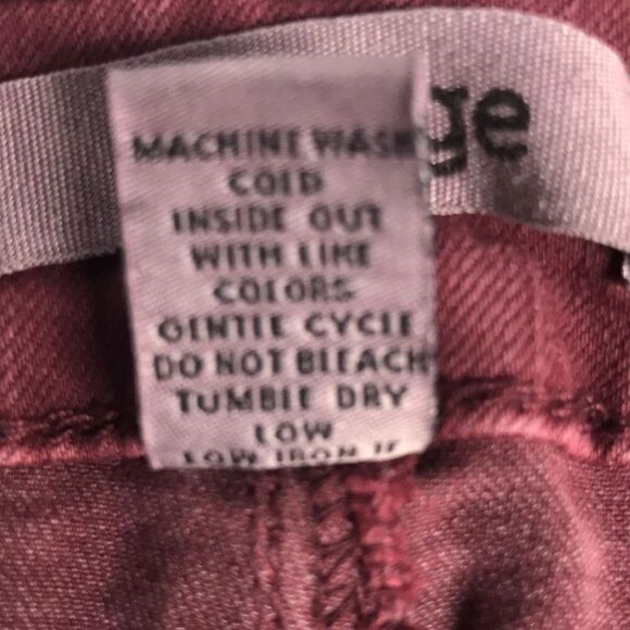 REFUGE Distressed Burgundy Maroon Skinny Jeans Womens Sz 8 Ripped Stretch Denim - Picture 8 of 13